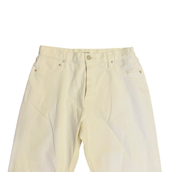 Moussy Vintage Aurora Wide Straight Jean White Raw Hem - Picture 11 of 15